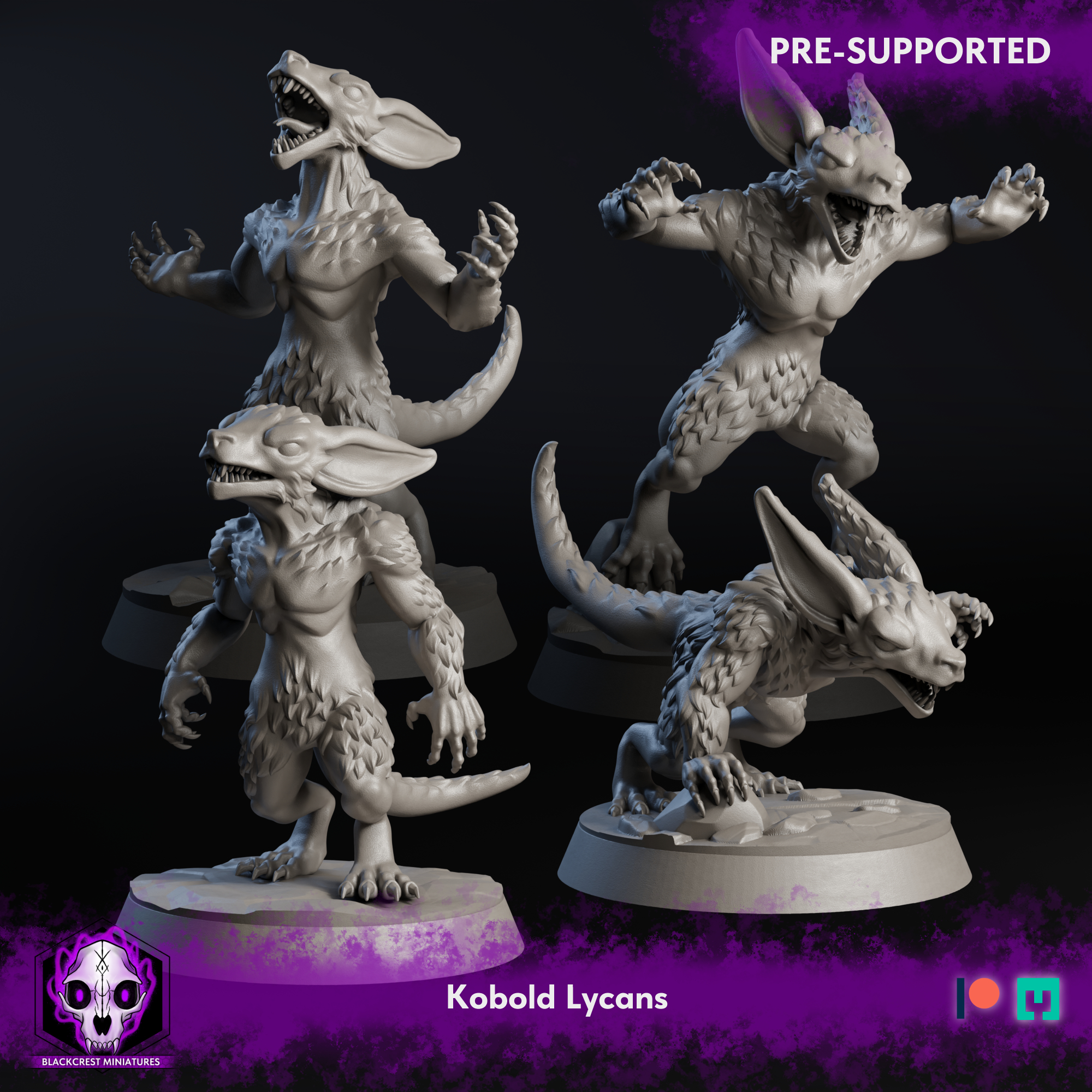 Caelitum Adventurers | Kobold Lycans Bundle (4 models)